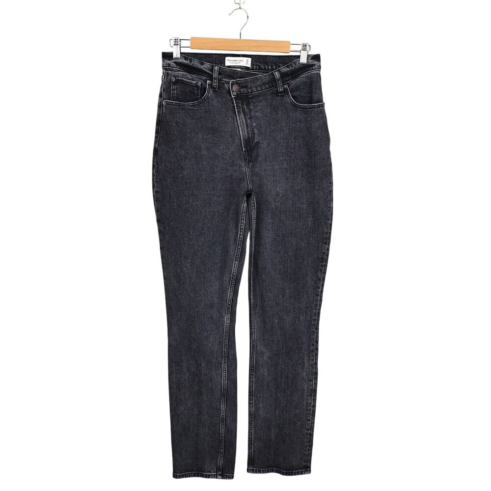 Abercrombie & Fitch Curve Love 90's Slim Straight Ultra High Rise Jean Size 30 - Picture 2 of 7